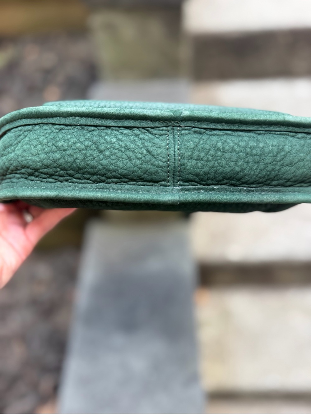 Magnificent vintage Coach Nubuc Shoulder Bag in rare Spruce Green - Picture 4 of 8